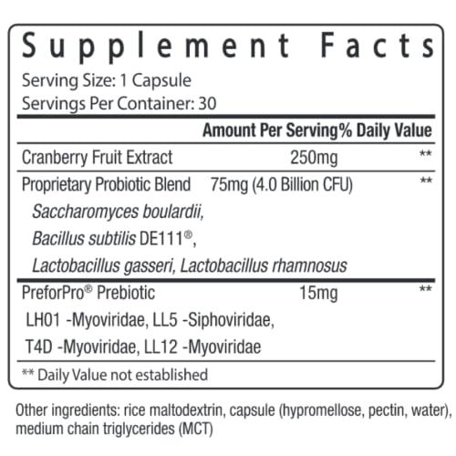 pH-D Feminine Health Support pH-D Feminine Health - Women\'s Health Probiotic with Prebiotic Blend, Cranberry Fruit Extract - Oral Supplement - 30 Count