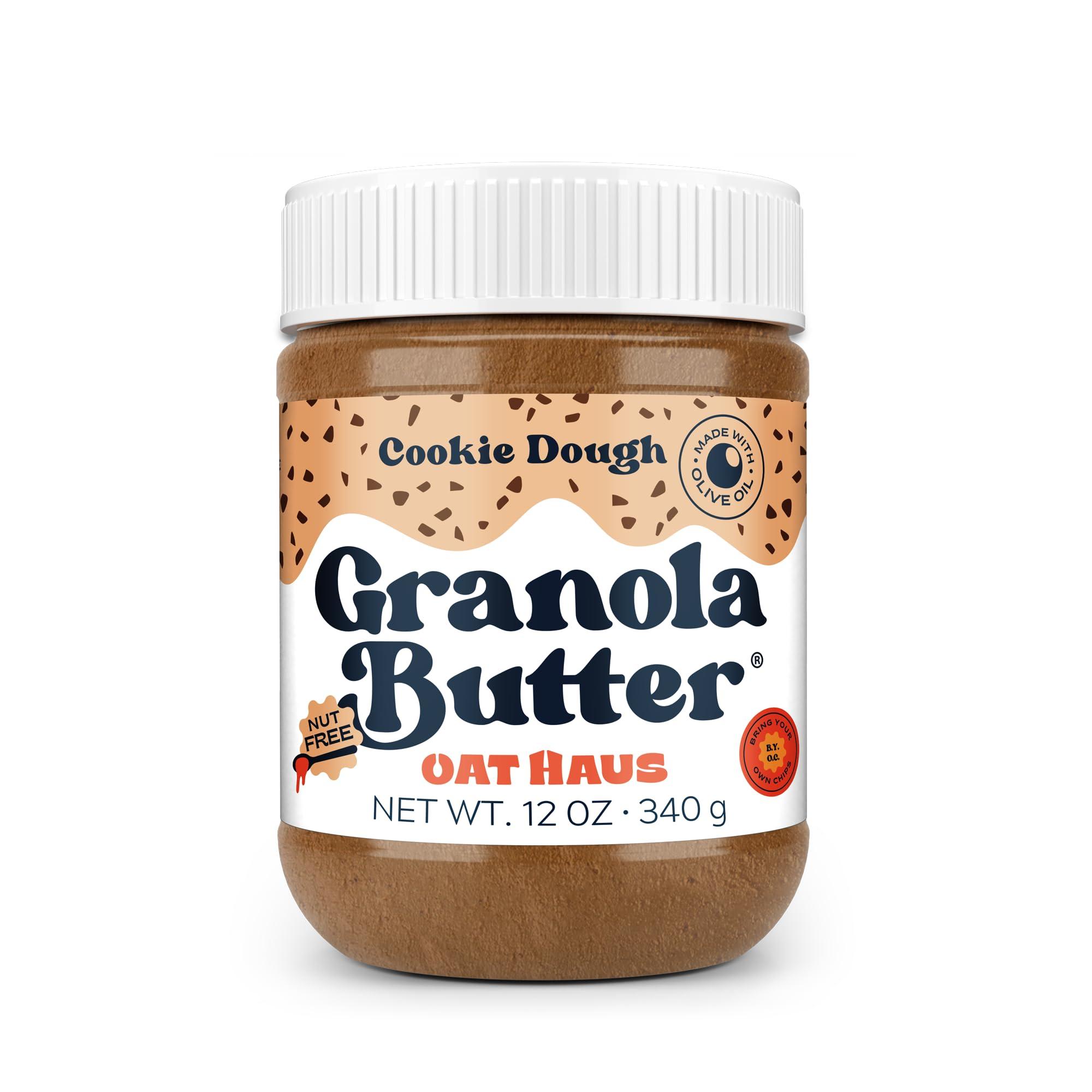 KWEEN Oat Haus Cookie Dough Granola Butter (Chipless) | Peanut-free, Almond (Tree-Nut) Free, & School-Safe (Top 8 Allergen Free) | Sunflower Seed & Cookie Dough Alternative