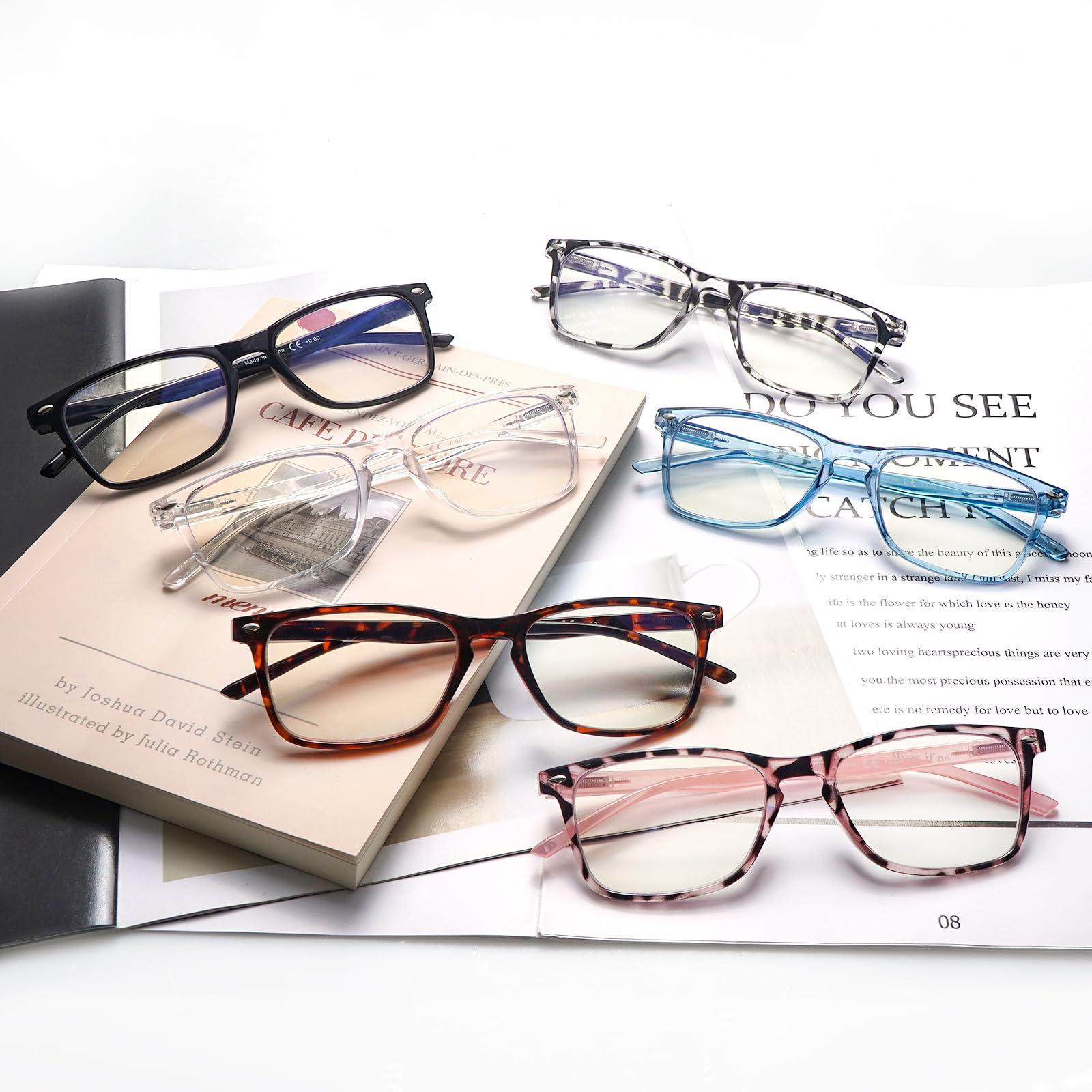 ZONLON ZONLON 6 Pack Reading Glasses for Women, Spring Hinge Eyeglasses Blue Light Blocking Anti Eyestrain Computer Readers (6 Mix C0, 1.75)