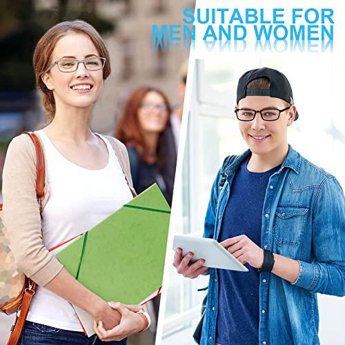 URAQT URAQT 2Pcs Blue Light Glasses for Women Men, Blue Light Blocking Glasses Lightweight Computer Glasses Anti Eyestrain & UV Glare Gaming Vintage Fake Eyeglasses Readers Clear Lens Reading Glasses