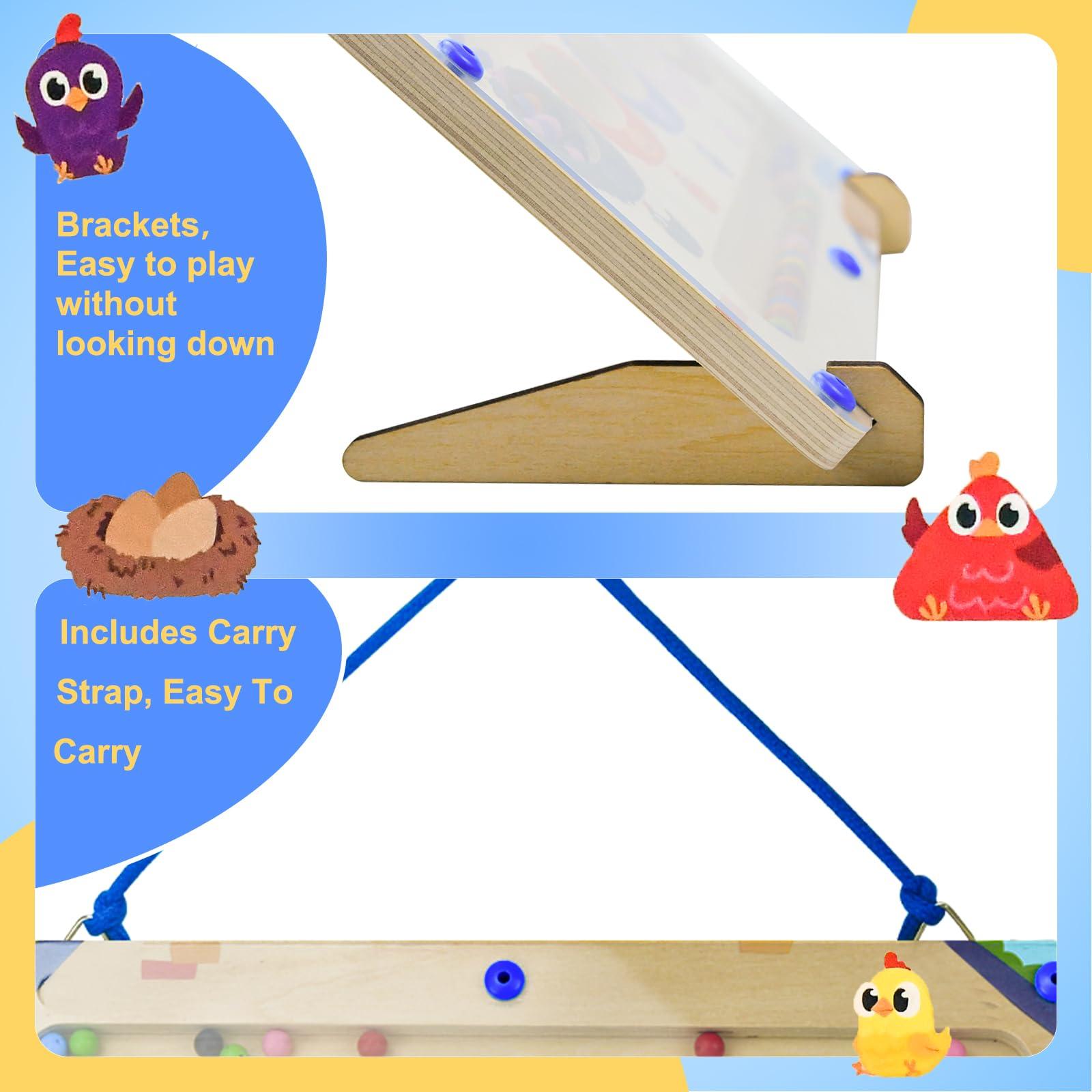 RAOVCUS Activities For Seniors With Alzheimers And Dementia,Magnetic Color and Number Maze, Wooden Magnet Board Montessori Sensory Toys for Elderly Patients Learning Color Sorting And Counting Fidget Games