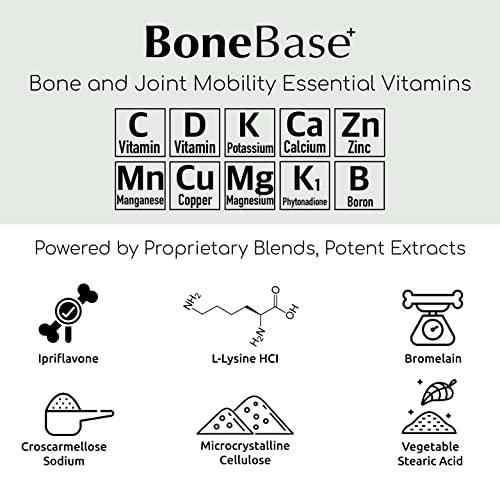 Afterave Essentials BoneBase Premium Formula Bone & Joint Mobility, Build Strong Bone Matrix, Connective Tissue, Muscular, Skeletal, Vascular Health Support, Broad Nutrient Spectrum To Maintain Bone Function & Protection