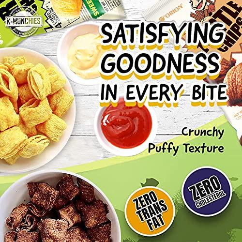 K-Munchies K-Munchies Orion Turtle Chips - 6 Variety Packs, 49g - Churro Chips (3), and Sweet Corn Chips (3) Flavors - Snack Size Korean Chips - Savory, Crispy Korean Snacks - On-The-Go Korean Corn Snack Chips