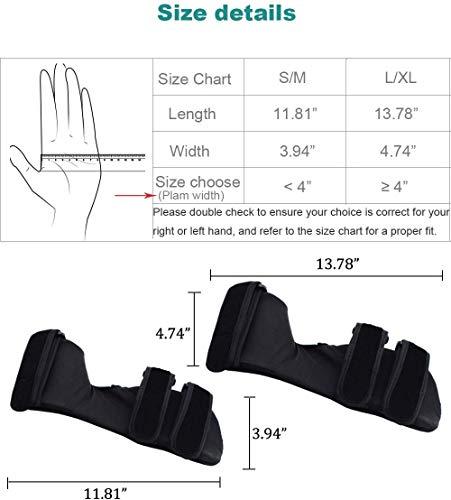 Furlove Soft Resting Hand Splint Night Wrist Splint Support Immobilizer Finger Wrist Fracture Fixation Scaffold for Stroke Hand Pain Tendinitis Sprain Fracture Arthritis Dislocation (Large, Left)