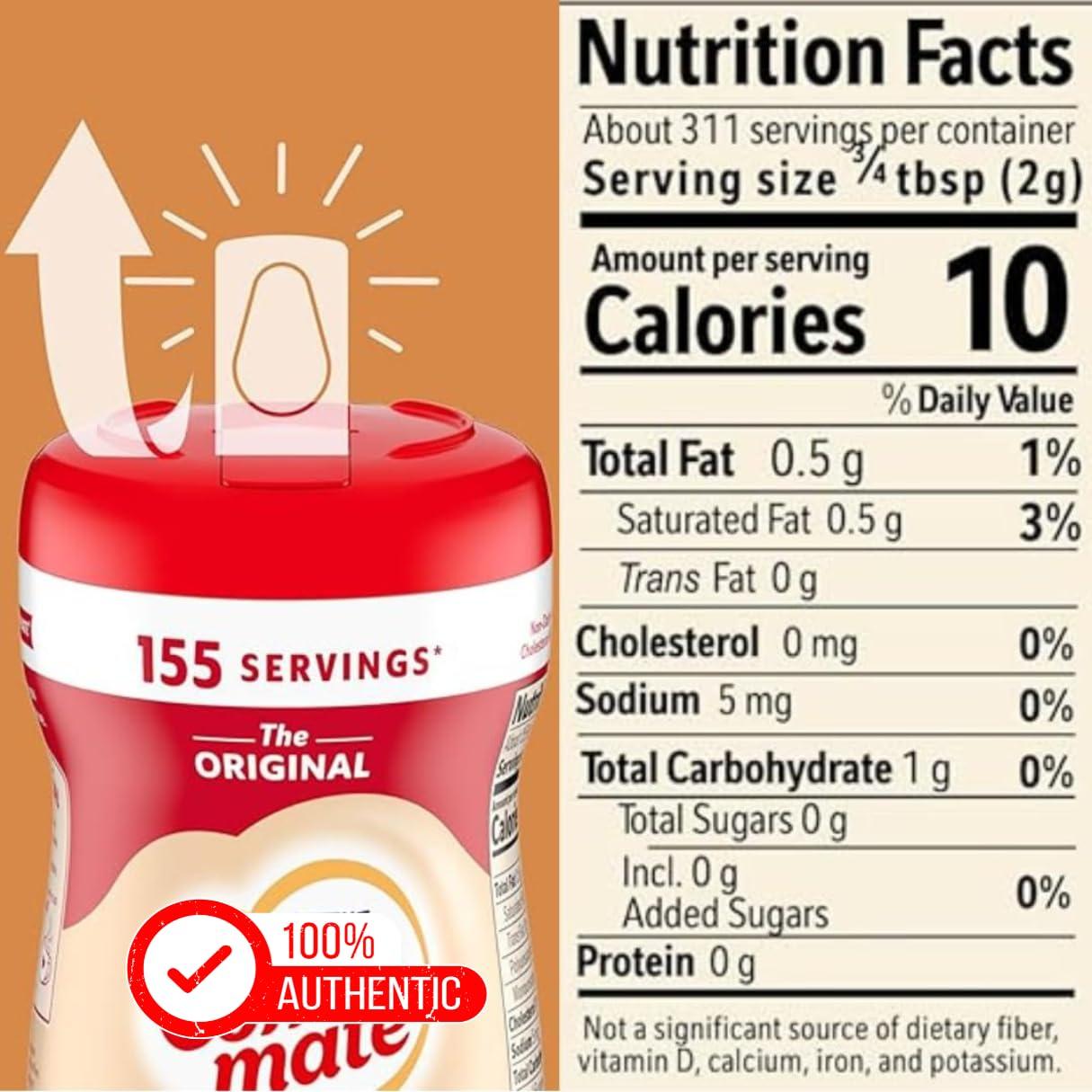 Chocolatto The Original Coffee Mate Coffee Creamer 11oz (Pack 2) - Coffee Mate Creamer - Nestle Coffee Mate Powder Original - Coffee Mate/Powder/Original 22oz - Nestle, Coffee Mate Original Powdered - Coffee-Mate Powder Original - Coffee Mate Powder Original, 2