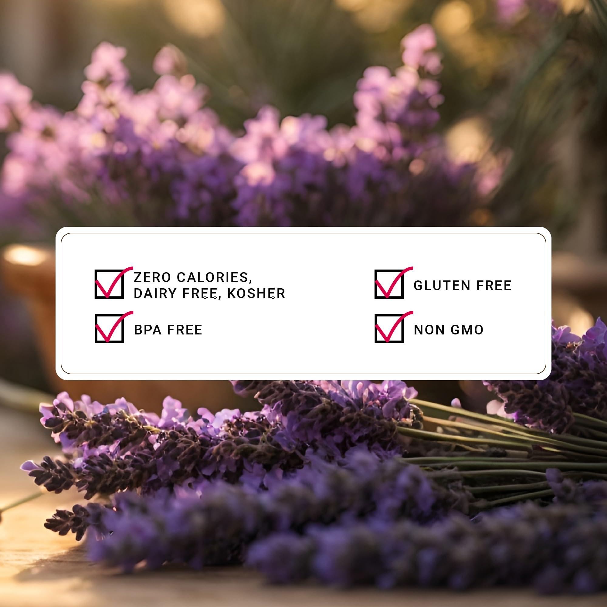 Monin Monin - Sugar Free Lavender Syrup, Aromatic and Floral, Natural Flavors, Great for Cocktails, Lemonades, and Sodas, Non-GMO, Gluten Free (Plastic, 1 Liter)