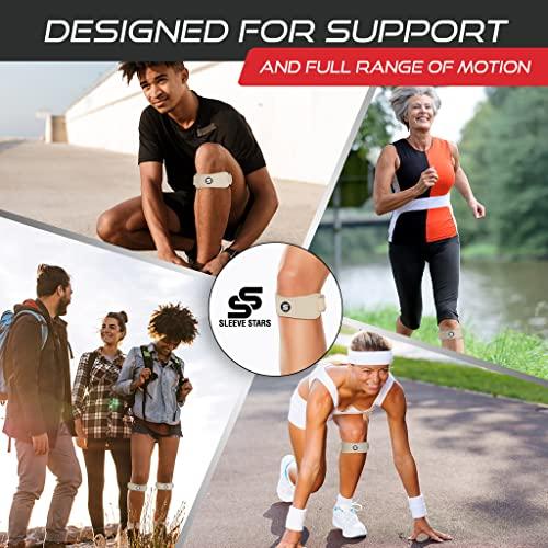 SS SLEEVE STARS Sleeve Stars Patellar Tendon Support Strap Osgood Schlatter Band Knee Brace for Kids, Youth, Women & Men w/ 3 Lengths, Swedish Brand Patella Tendon Knee Strap for Arthritis, Tendonitis & Pain