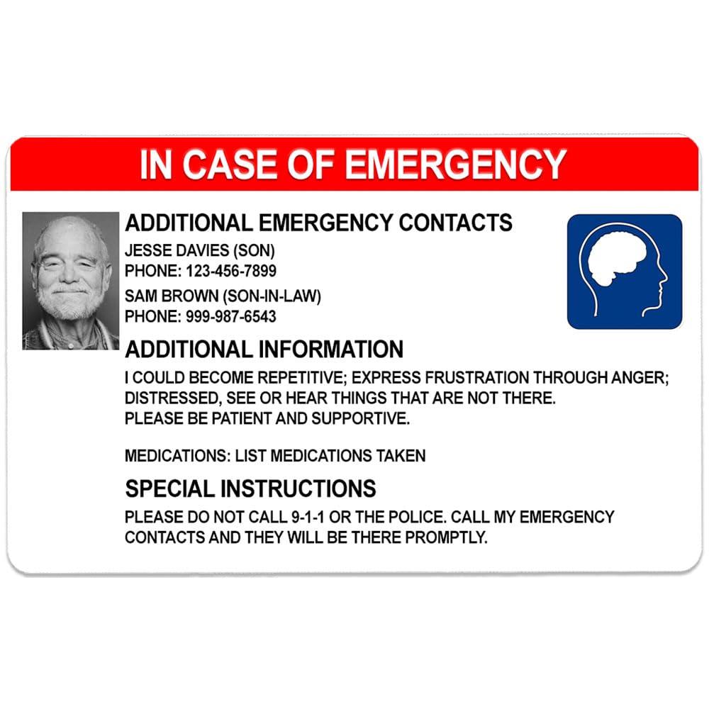 1 Cute Pooch 1 Cute Pooch Disability Alert In Case of Emergency Card (Red Emergency Card)