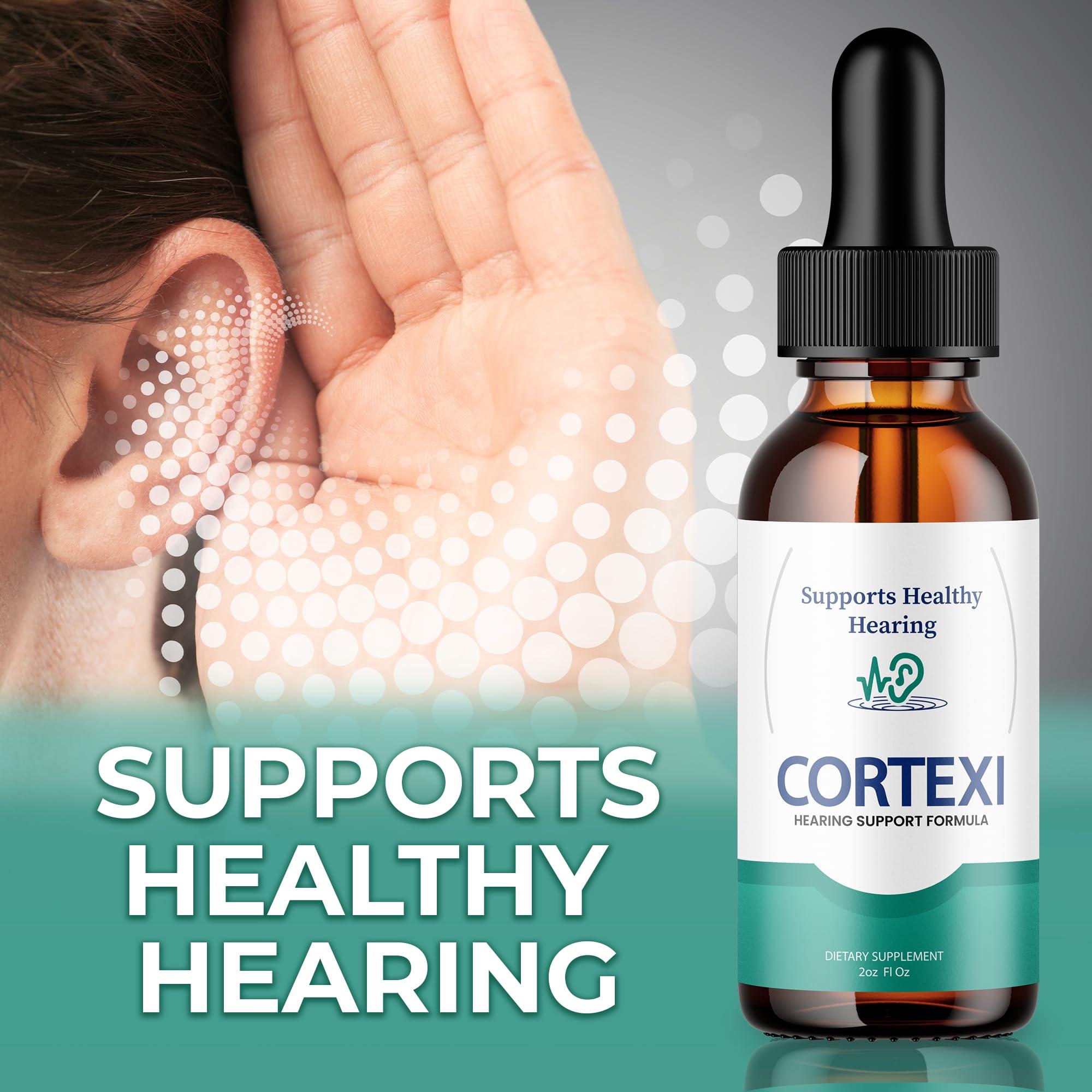 Purvia (Official) Cortexi Tinnitus Treatment Hearing Support with Chromium, Grape Seed, Astragalus, Maca Root - Cortexi Hearing Support Drops Supplement Cortexi Tinnitus Treatment for Ringing Ears (2oz)