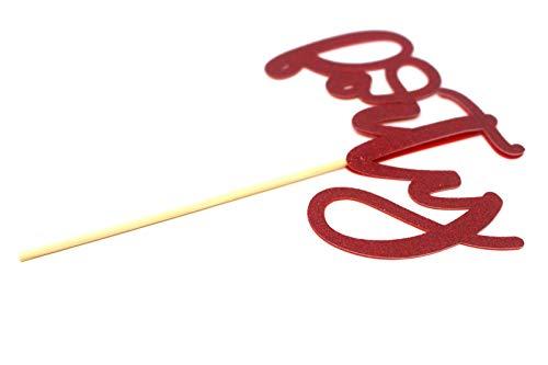 All About Details All About Details Forty Cake Topper, 1pc, 40th birthday, 40th anniversary (Red)