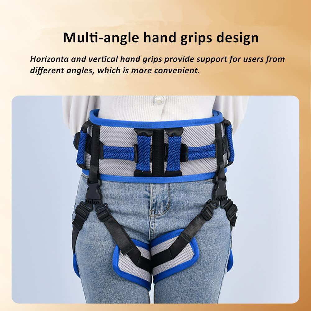 WEEOATAR WEEOATAR Medical Nursing Gait Belt, Non-Slip Transfer Nursing Sling with Handles, Mobility Standing and Lifting Aid Transfer Belts for Disabled, Elderly, Injured (Blue)