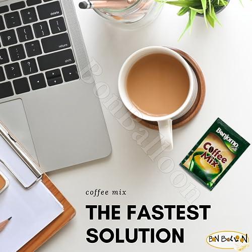 bonballoon Coffee Mix Bonjorno Cafe 2x1 With Instant Coffee & Creamer (1 Pack = 12 Sachets x 0.42 oz / 12 gm) Egyptian Egypt Kosher Halal