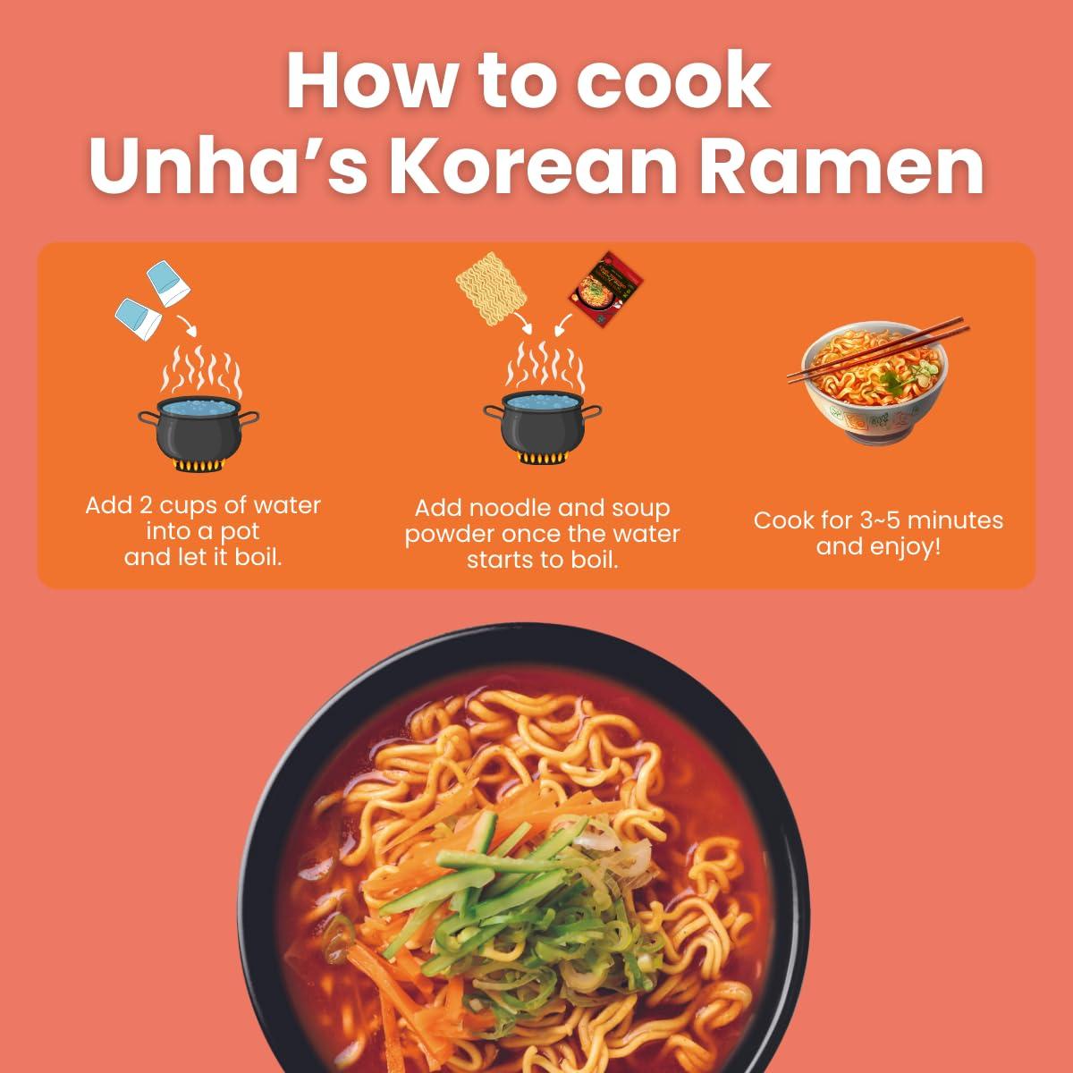 UNHA\'S ASIAN SNACK BOX Authentic Korean Ramen Soup Seasoning, Spicy Flavor Powder, Premium Instant Ramyun Broth, Vegan Friendly, Product of Korea, 5.29oz Pack (5.29 OZ, Spicy Ramen Flavor)