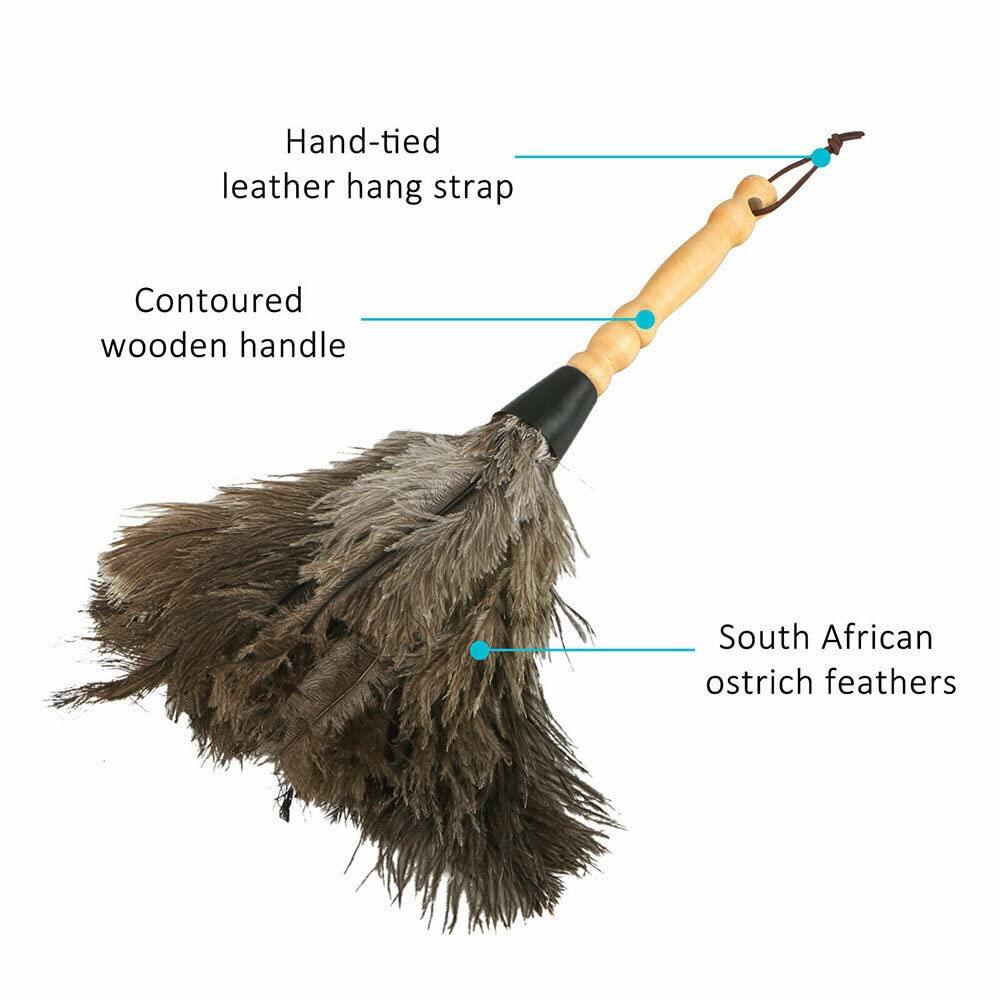 TEAMWILL TEAMWILL 2PACKS 13\" Ostrich Feather Duster Durable Dust Collecting Cleaning Tool in Wool Shop