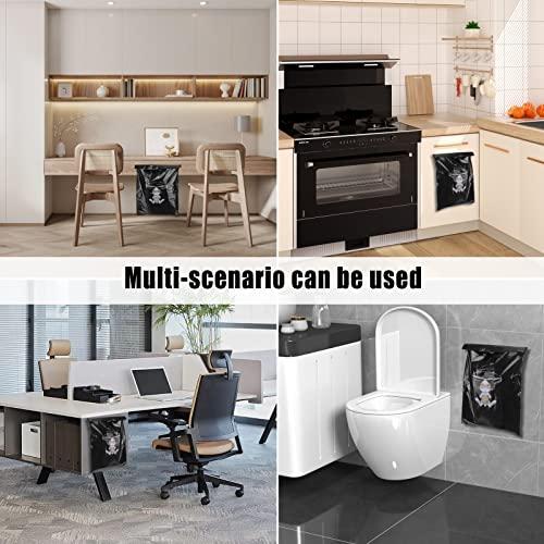 Disposable Car Trash Bags, Portable Vomit Bags Pack Of 45 Self Adhesive Cleaning Bags With Cartoon Designs For Cars Kitchens Bedrooms Office Travel Camping Easy Stick On And Hanging Black