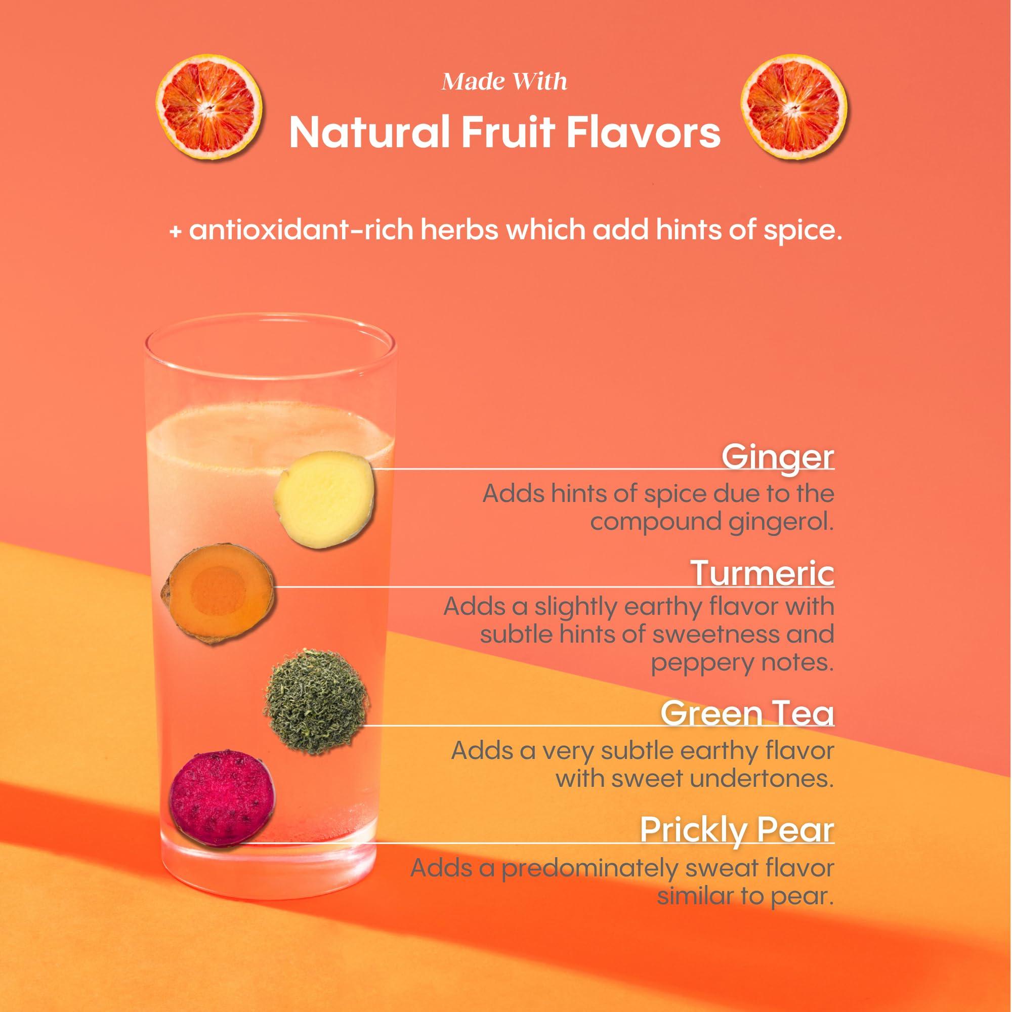 Hydralyte Hydralyte Liver Support + Electrolyte Mix with Milk Thistle, Turmeric, Ginger, Prickly Pear, Green Tea Extract Formulated for Rapid Rehydration, (Blood Orange Ginger, 40 Serve Tub)