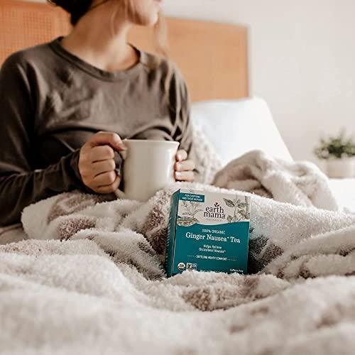 Earth Mama Earth Mama Organic Ginger Nausea Tea | Comforts Occasional Nausea + Morning Sickness, 16 Teabags Per Box (6-Pack)