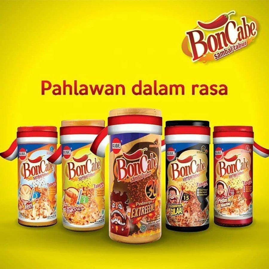 Bon Cabe Kobe Bon Cabe Sambal Tabur- Chilli Sprinkles Original Level-10, 50 Gram/1.76oz (Pack of 3)