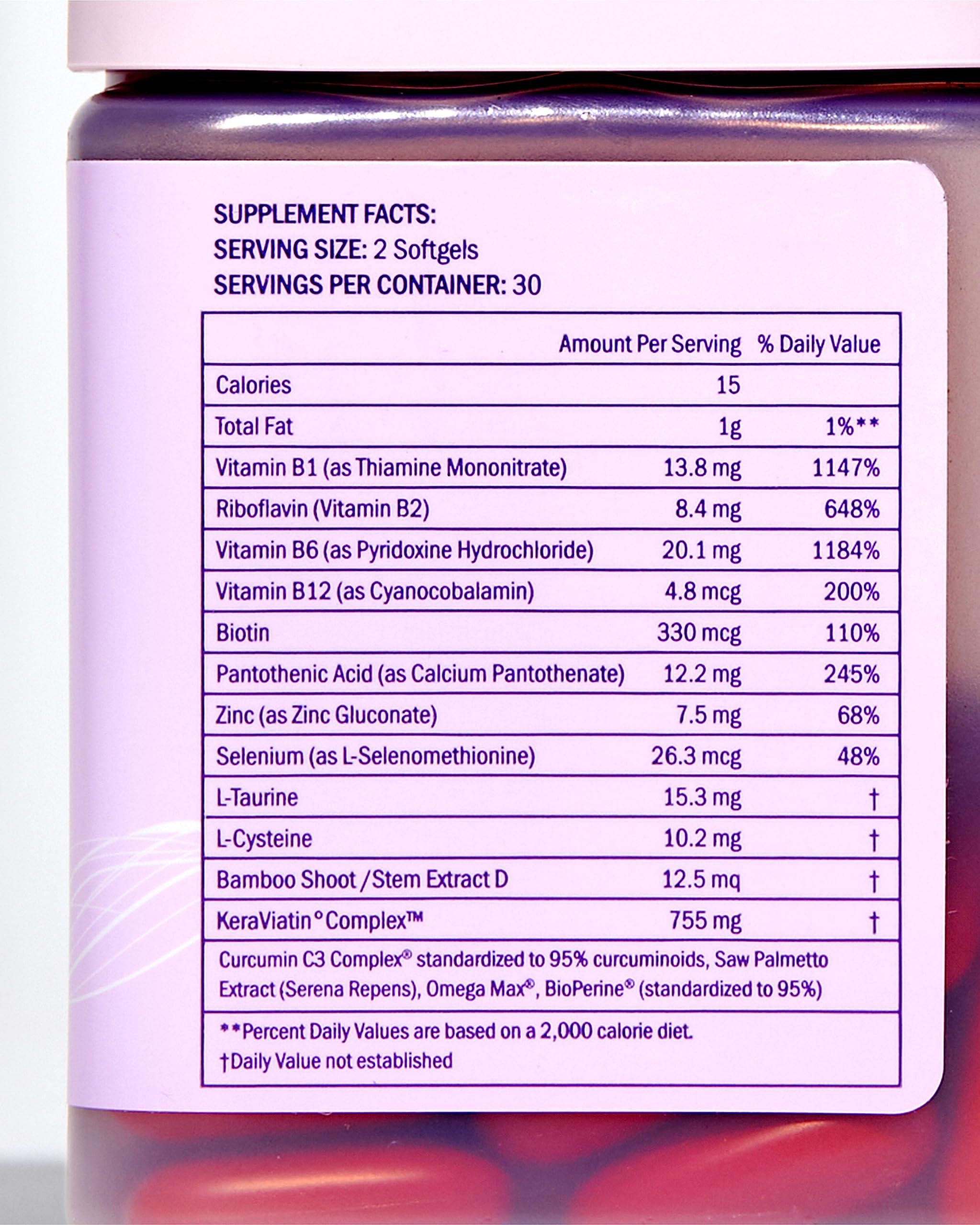 Keranique Keranique Hair & Scalp Supplements - Promote Strength and Growth Best for Thinning Nourish Your with Biotin, Vitamin B, More Vital Nutrients Keraviatin