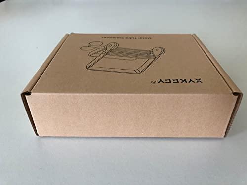 XYKEEY Toothpaste Squeezer, Metal Toothpaste Tube Squeezer Paint Tube Wringer for Artist, Hair Salon, Painter (Black)
