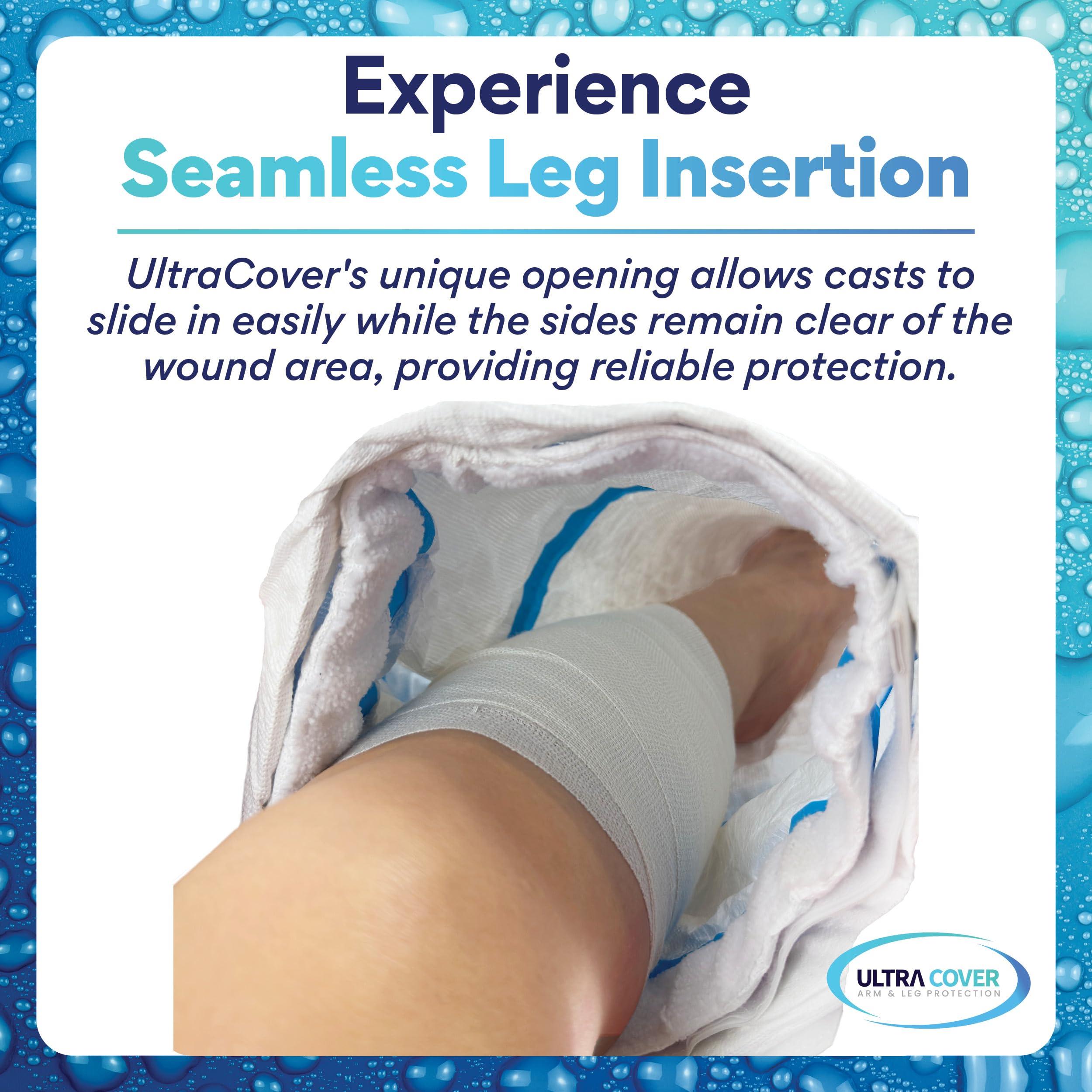 Ultra Cover UltraCover Waterproof Leg Cover For Shower, Cast Shower Cover for Wounds and Bandages, Leg Cast and Injury Protector for Adults, Surgery Recovery Supplies