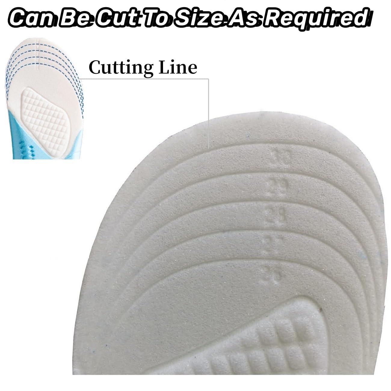 FonsBleaudy Kids Memory Foam Insoles for Arch Support and Comfort Children's Replacement Insoles Inserts (M Little kids13-3)