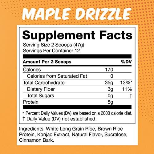 PROJECT AD LLC Hangry Joe\'s Cream Of Rice Hot Rice Cereal, More Food Less Calories, Nutritious Breakfast Meal, Made With Rice Protein (Maple Drizzle)