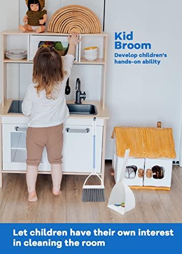 WDDBHSKN Mini Broom and Dustpan Set Kids Broom Set Kids Cleaning Set Toddler Broom Set Set Small Broom and Dustpan Set for Desk, Home, Kitchen Necessities