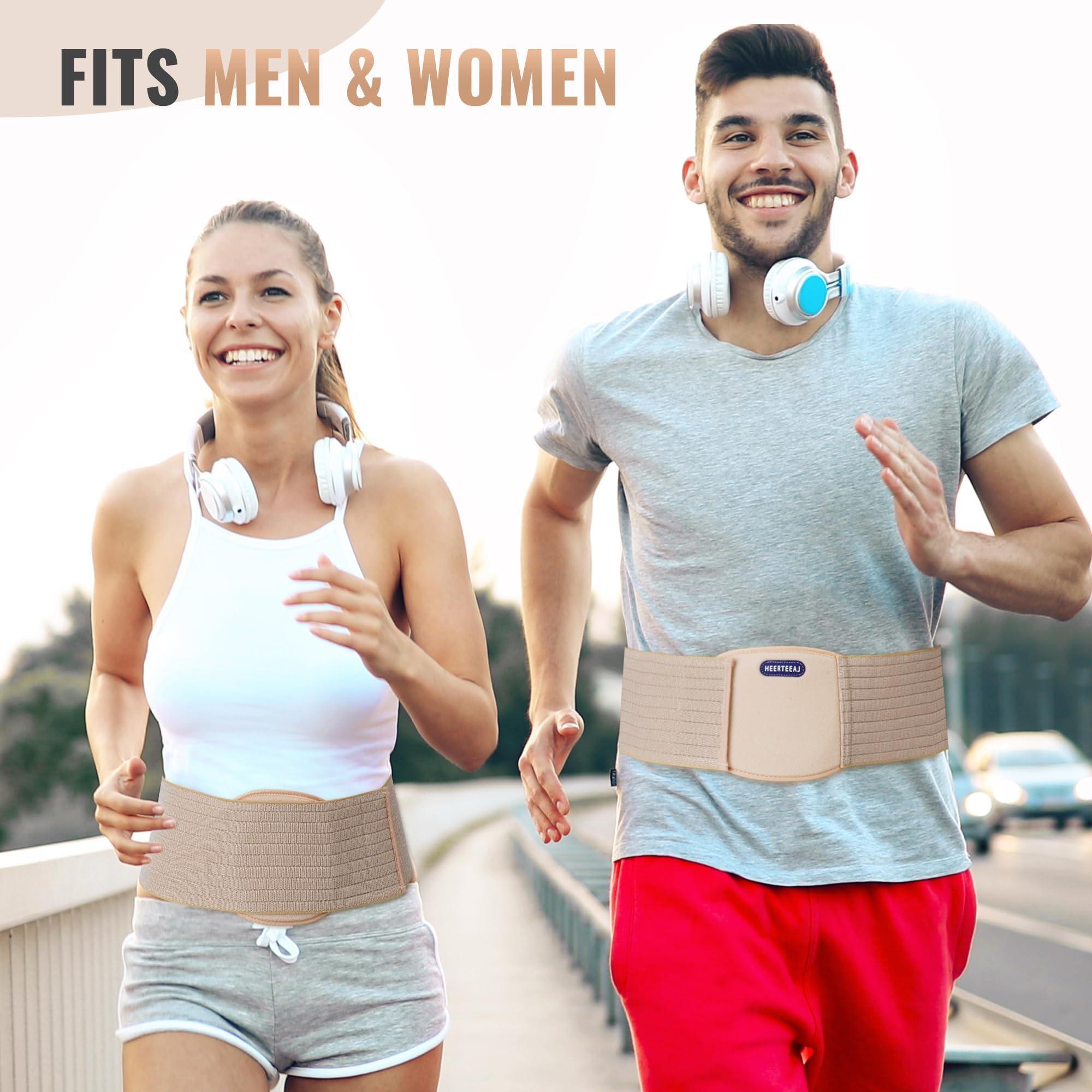 HEERTEEAJ HEERTEEAJ Umbilical Hernia Belt | Abdominal Hernia Belt for Men & Women | Belly Button Umbilical Hernia Binder w/ 1 Hernia Compression Pads | Ventral, Epigastric & Post Surgery Support Belts