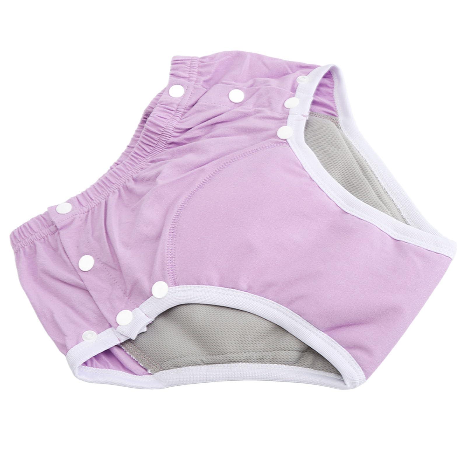 PenRux Adult Cloth Diapers Washable Incontinence Briefs Highly Absorbent Leak Proof Soft for Seniors (M)