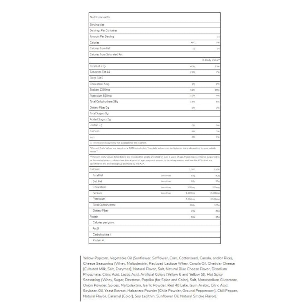 Vitner's Vitner's Sizzlin' Hot Cheese Popcorn - Chicago Snack House - 4 oz. Bags (4)