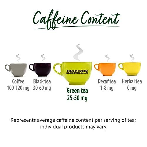 Bigelow Tea Bigelow Tea Green Tea with Lemon, Caffeinated Tea with Green Tea and Lemon, 20 Count Box (Pack of 6), 120 Total Tea Bags