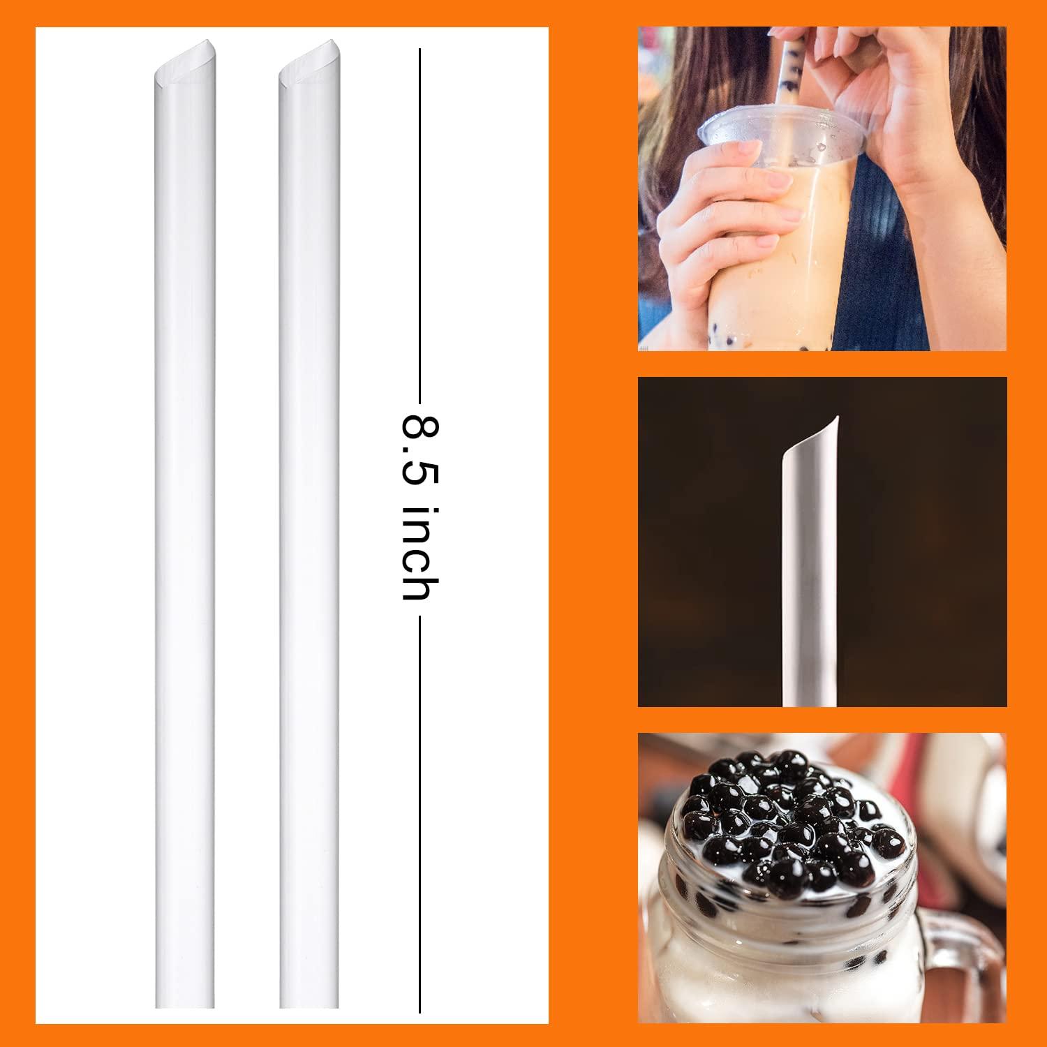 ALINK ALINK 100 Clear Boba Straws + 100 Color Boba Straws