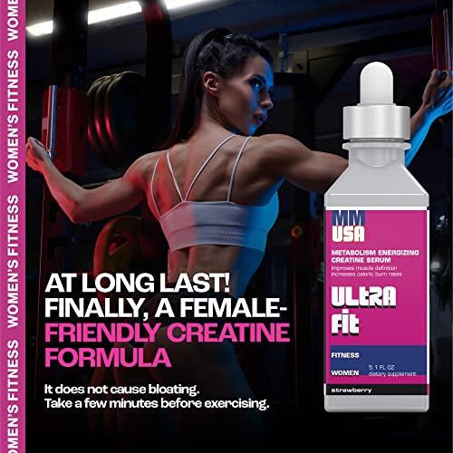 MMUSA Creatine for Women Athletes, Burn Fat, Pre-Workout, Fitness, Instant Energy, Muscle Tone, Aerobics, Endurance, Cycling, Running & Stamina. Muscle Without Bulk, Amino Acids, Vitamins. Cherry