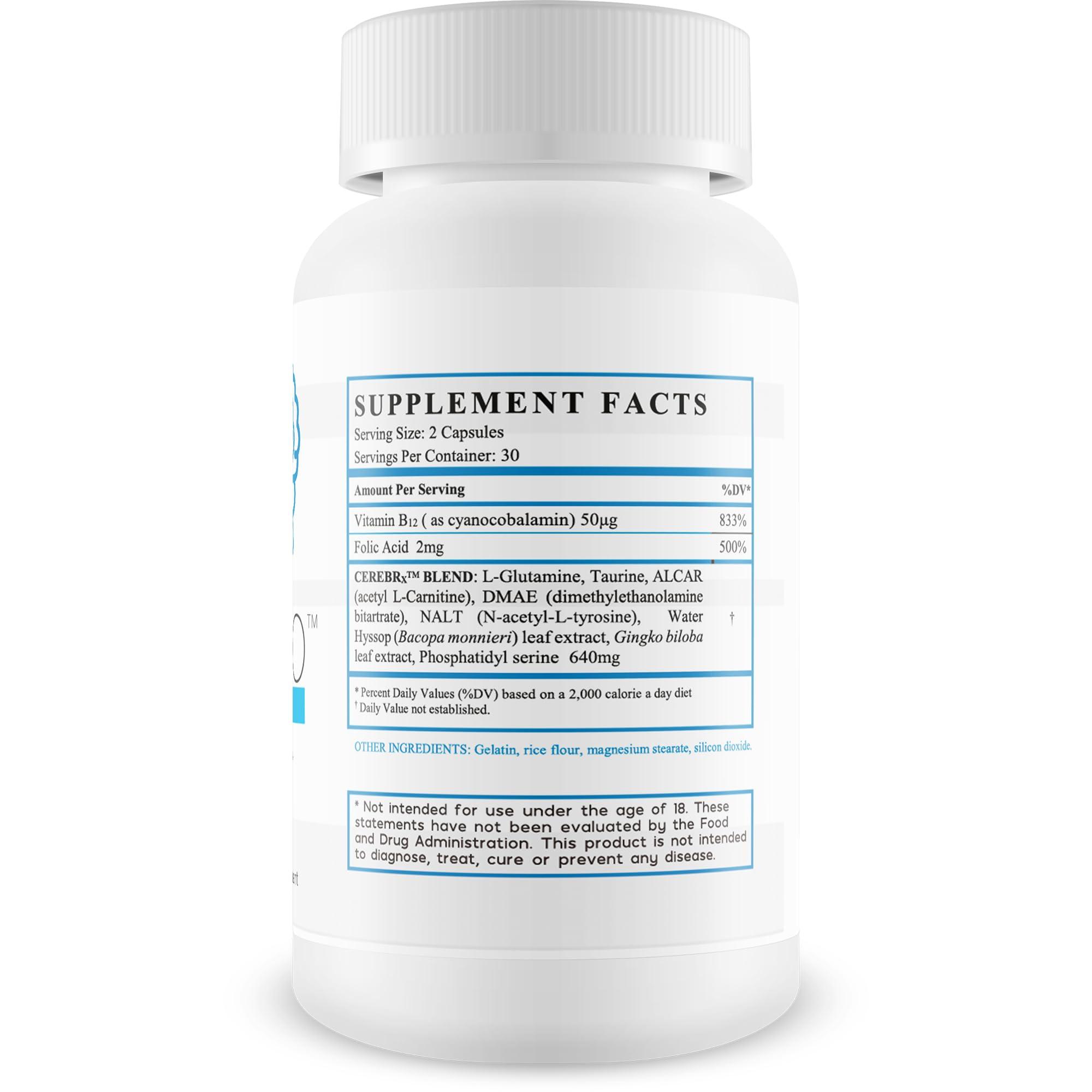 True You Health Unbreakable Brain Pro - Our Best Brain Support Supplement - Premium Brain Memory Support - Natural Brain Health Support - Brain Support for Women & Men - Brain Support Supplements for Memory and Focus