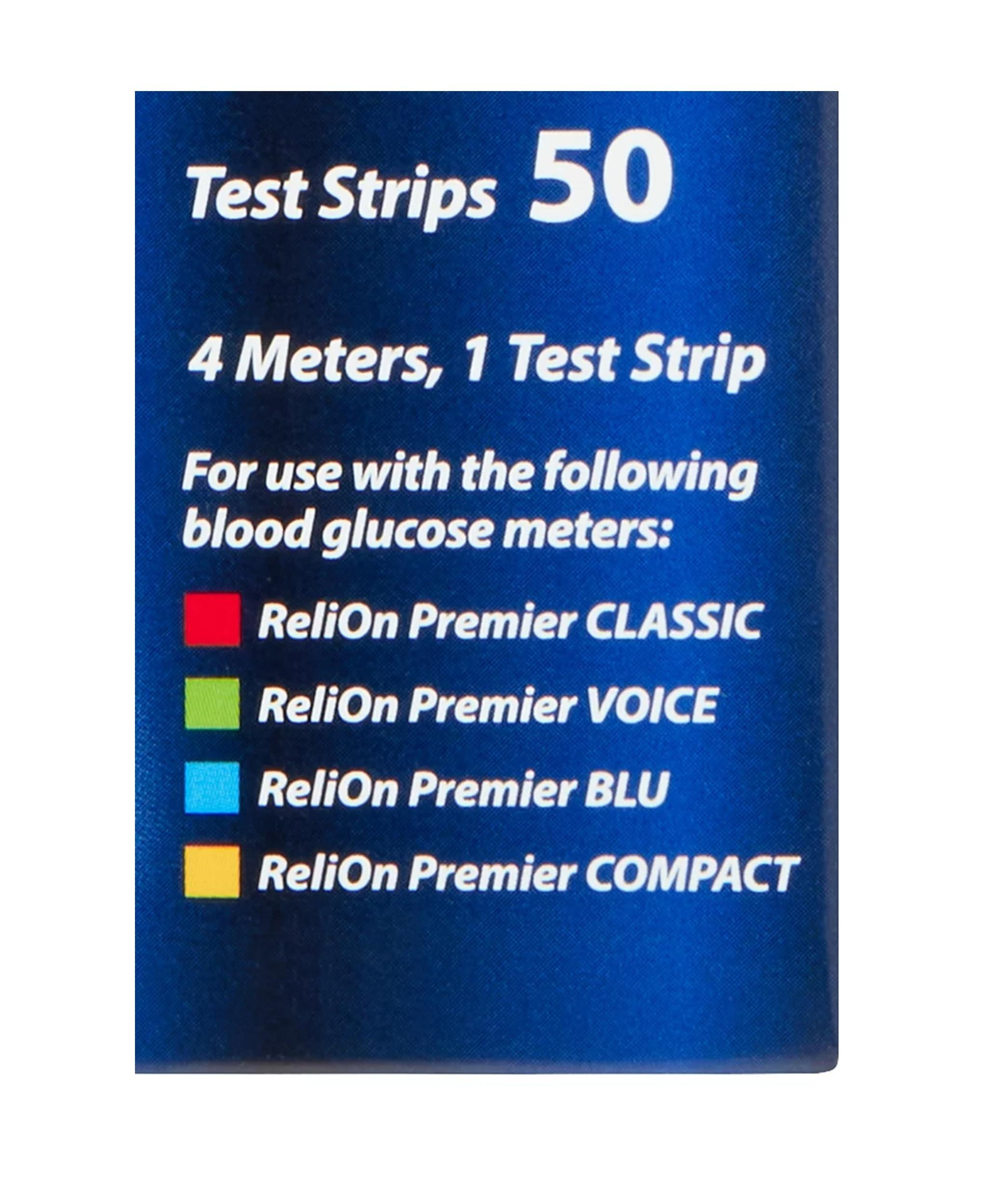 Generic Generic Blood Glucose Test Strips | 50 Count | Diabetic Supplies for Glucose Monitor | Accurate Blood Glucose Monitoring | Tiras para Medir la Glucosa | Compatible with ReliOn Premier Meters