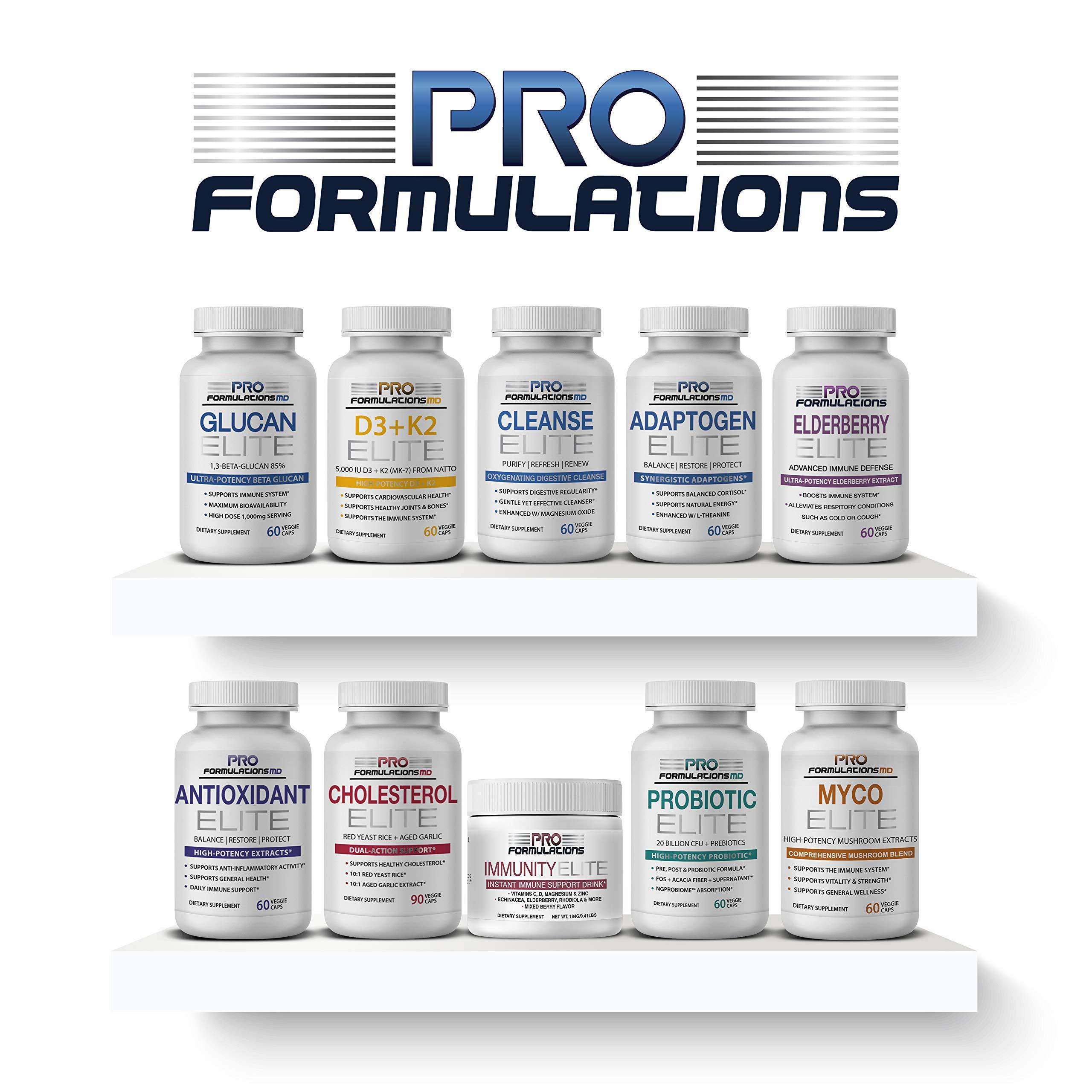 Pro Formulations MD Cholesterol Elite  Dual Action Cholesterol Support  90 vcaps  Powered by Red Yeast Rice & Aged Garlic Extract  Enhanced with Inositol & Artichoke Extract