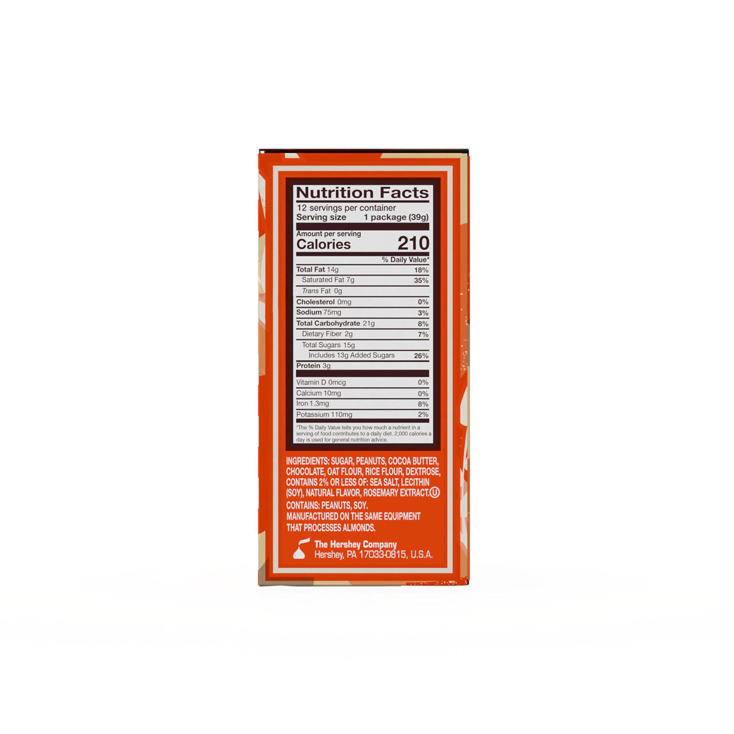 Hershey Foods REESE\'S Plant Based Oat Chocolate Confection Peanut Butter Cups, Candy Packs, 1.4 oz (12 Count)