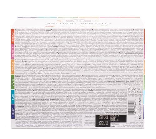 Ahmad Tea Ahmad Tea Natural Benefit Functional Tea Selection Pack | Green teas, Fruit & Herbal Infusions | Perfect herbal tea gift - 60 Teabag Sachets | 6 blends