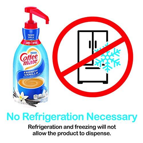 Coffee Mate Nestle Coffee Mate Coffee Creamer, French Vanilla, Concentrated Liquid Pump Bottle, Non Dairy, No Refrigeration, 50.7 oz (Pack of 6)