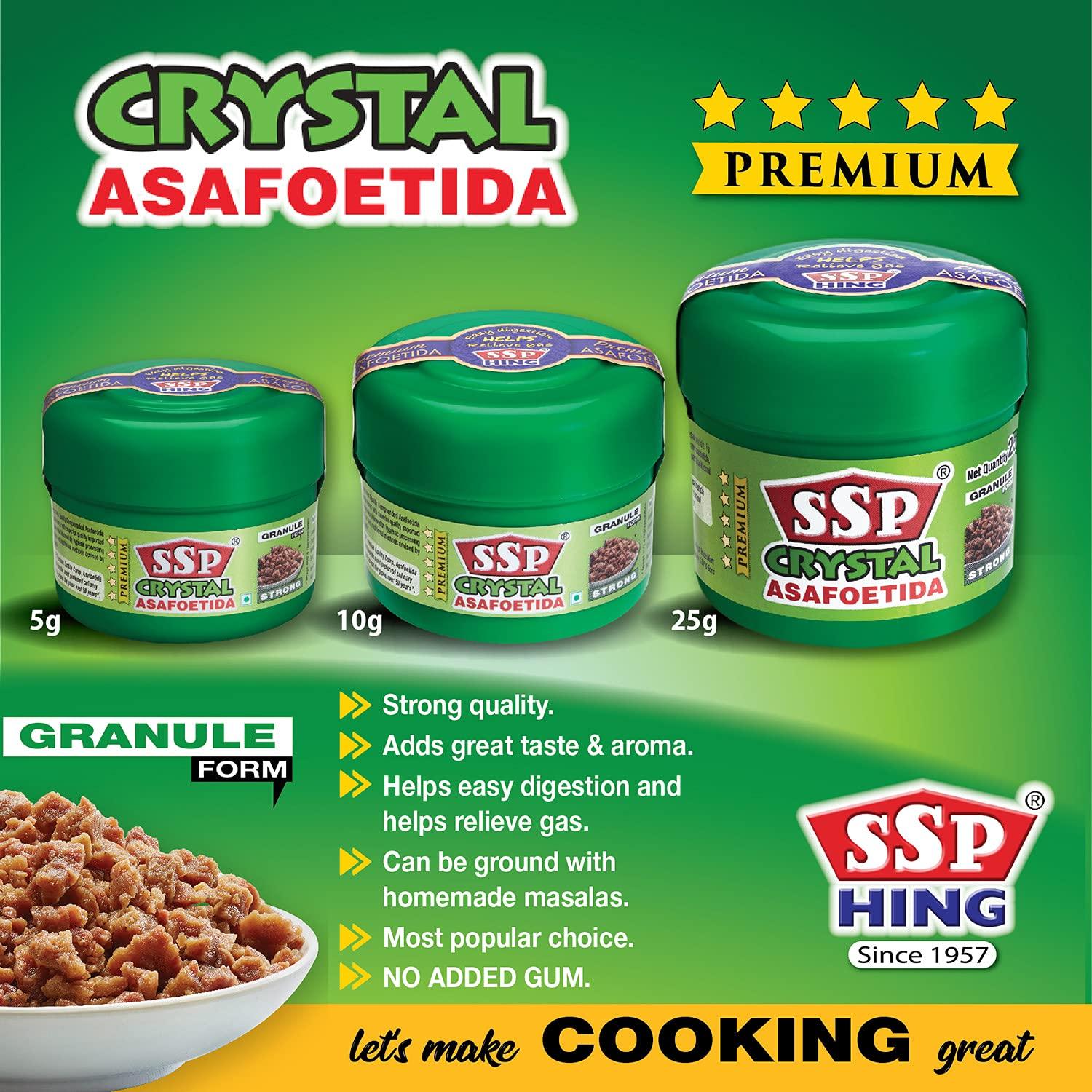 SSP ASAFOETIDA SSP Crystal Asafoetida(Hing) (25G)