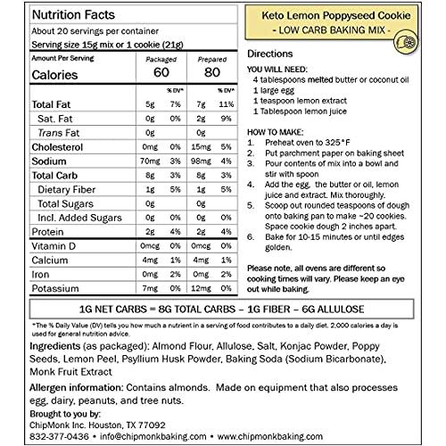 ChipMonk ChipMonk Cookie Mix - Zero or Low Carb Keto Friendly Snacks, Dessert, Cookies, Gluten-Free, High Fat and Protein, Low Sugar Sweet Snack Foods, Ketogenic Diet or Diabetics - Healthy, Nutrition Treats