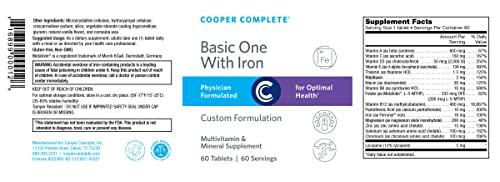 Cooper Complete Cooper Complete - Basic One Multivitamin with Iron - Daily Multivitamin and Mineral Supplement with Iron - 60 Servings per Bottle. Pack of 3