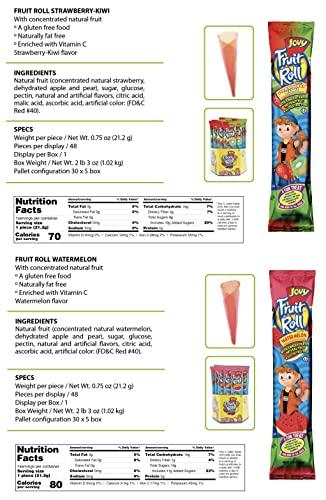 COMBO BREAKER JOVY FRUIT ROLL Variety Pack 10 Flavors - Healthy Snack Made with Natural Fruit, Fat Free, Gluten Free, Enriched with Vitamin C |20 Count, 0.75 oz each
