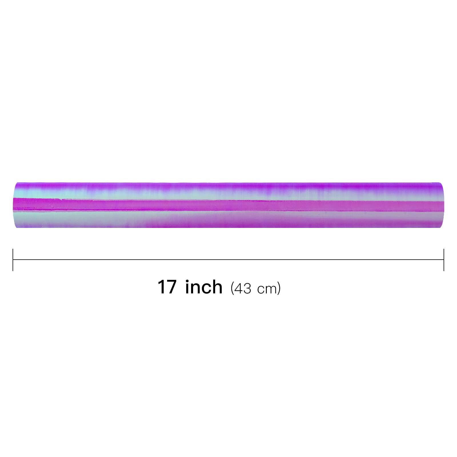 LeZakaa LeZakaa Purple Wrapping Paper Roll - Holographic Iridescent Wrapping Paper for Birthday, Valentine\'s, Mother\'s Day, Holiday - 17 inches x 32.8 Feet (47.23 sq.ft.)