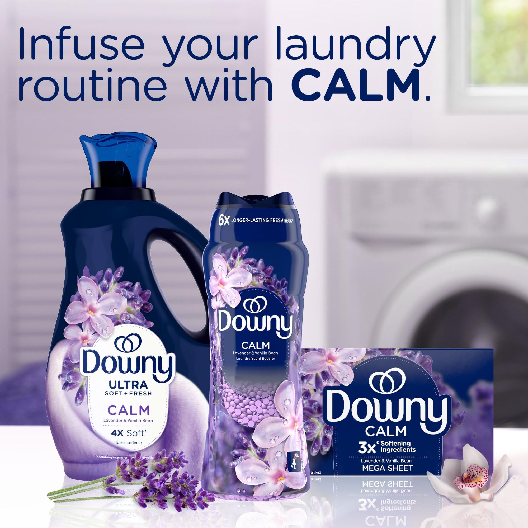 Downy Downy Infusions In-Wash Laundry Scent Booster Beads, CALM, Soothing Lavender and Vanilla Bean, 12.2 oz