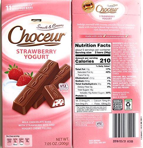 Choceur Choceur Milk Chocolate Bars with Strawberry and Yogurt (pack of 2)