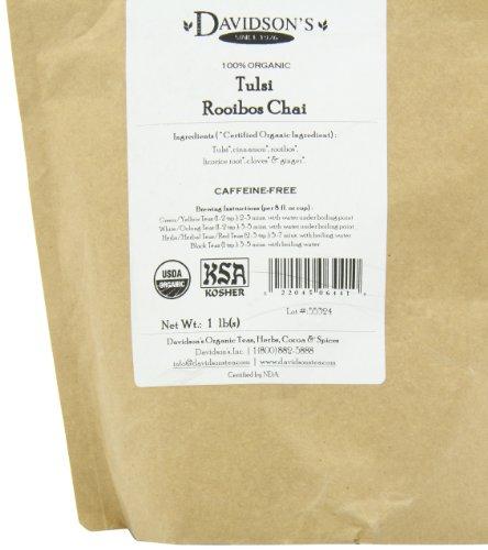 Davidson's Davidson\'s Organics, Tulsi Rooibos Chai, Loose Leaf Tea, 16-Ounce Bag
