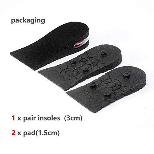 XINIFOOT Height Increase Insole 3-Layer Air Cushion Heel Insert Lift Shoes Insole for Men and Women Invisible Elevator Adjustable Insoles
