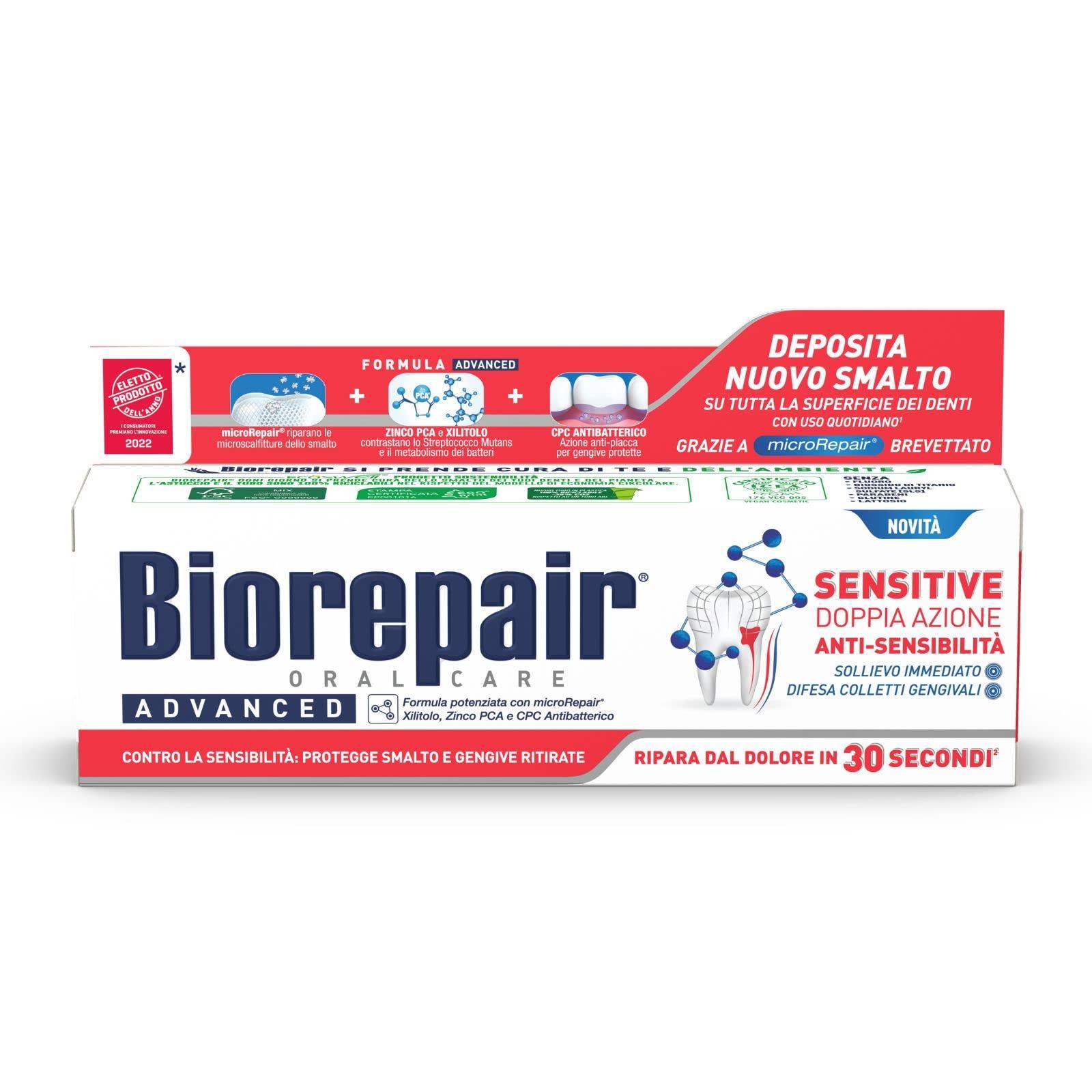 VittleItaly Biorepair Advanced Sensitive Oral Care Toothpaste with microRepair 75ml 2.5fl.oz